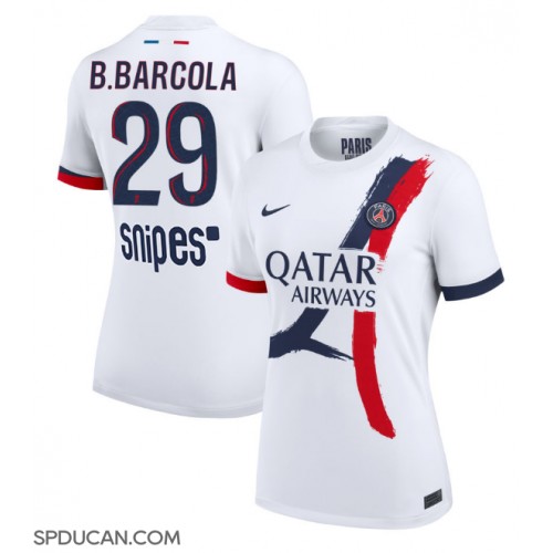 Zenski Nogometni Dres Paris Saint-Germain Bradley Barcola #29 Gostujuci 2025-26 Kratak Rukav